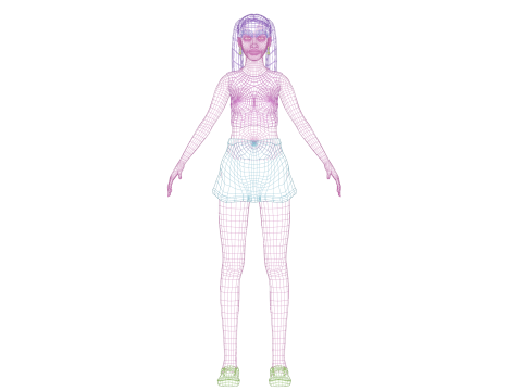 Basic standard woman V21719 3D 模型