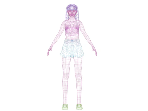 Basic standard woman V21719 3D Model
