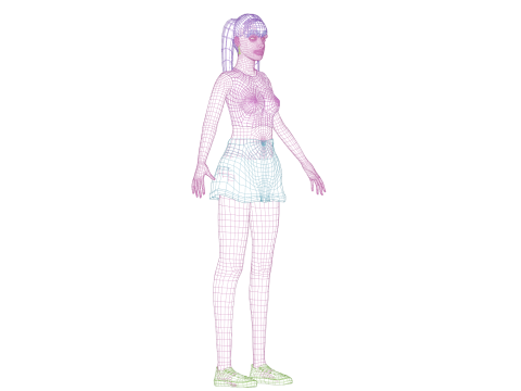 Basic standard woman V21719 3D 模型