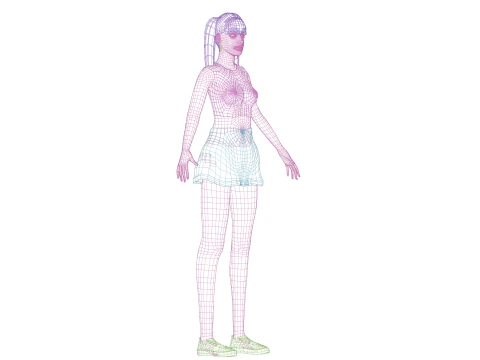 Basic standard woman V21719 3D Model