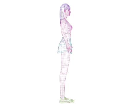 Basic standard woman V21719 3D Model
