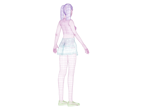 Basic standard woman V21719 3D 模型
