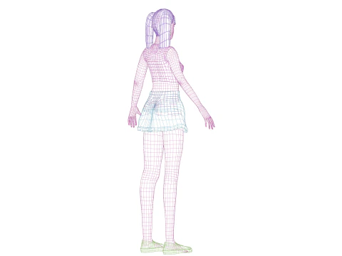 Basic standard woman V21719 3D Model