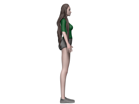 Basic young woman V29890 3D Model