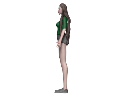 Basic young woman V29890 3D Model