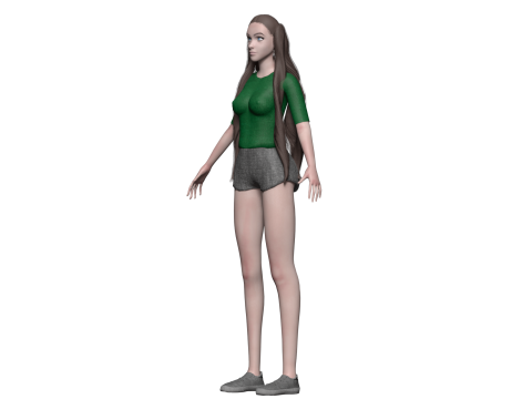 Basic young woman V29890 3D Model