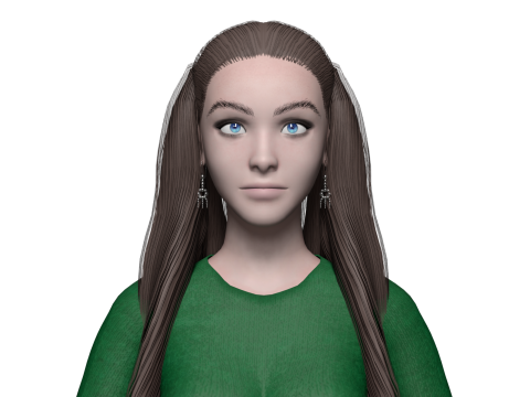 Basic young woman V29890 3D Model