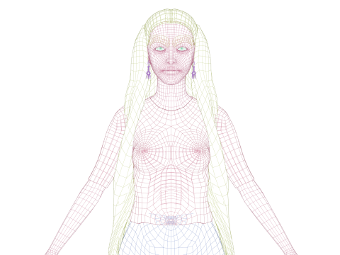 Basic young woman V29890 3D Model