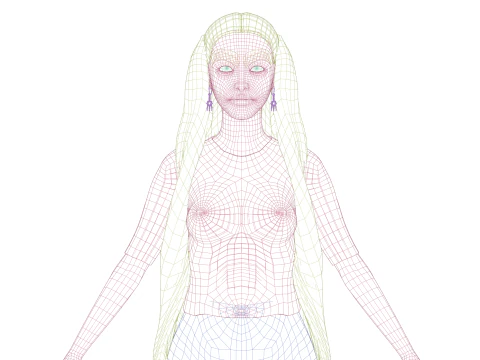 Basic young woman V29890 3D Model