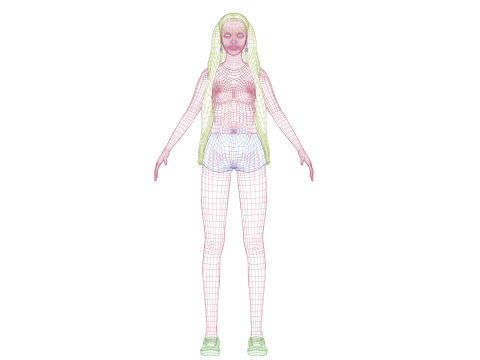 Basic young woman V29890 3D Model