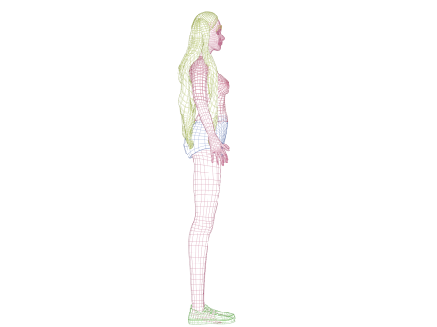 Basic young woman V29890 3D Model