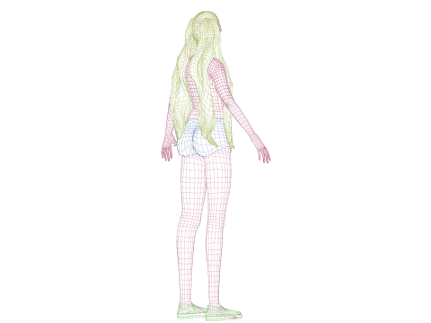 Basic young woman V29890 3D Model