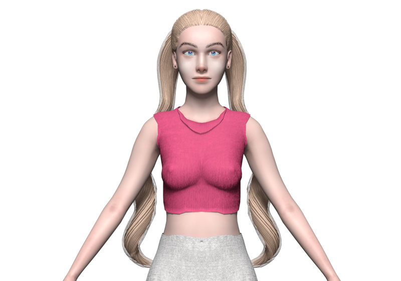 Blond basic woman V23168 Modelo 3D .c4d .max .obj .3ds .fbx .stl .blend 
