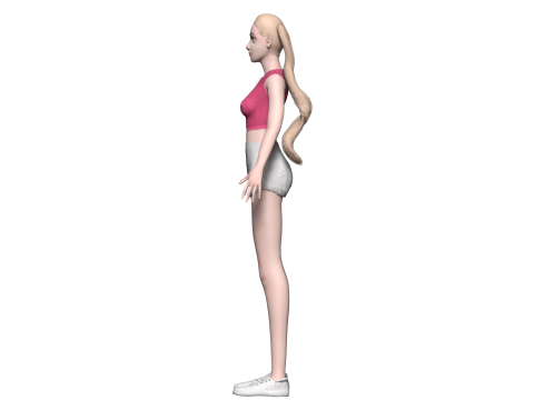 Blond basic woman V23168 Modelo 3D
