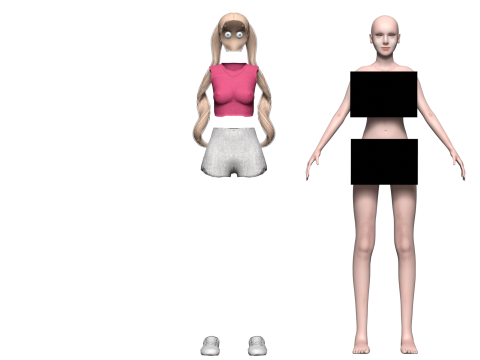 Blond basic woman V23168 Modelo 3D