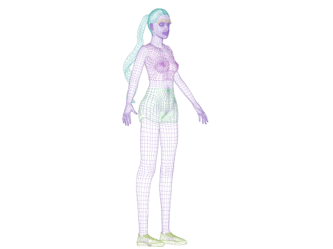 Blond basic woman V23168 Modelo 3D