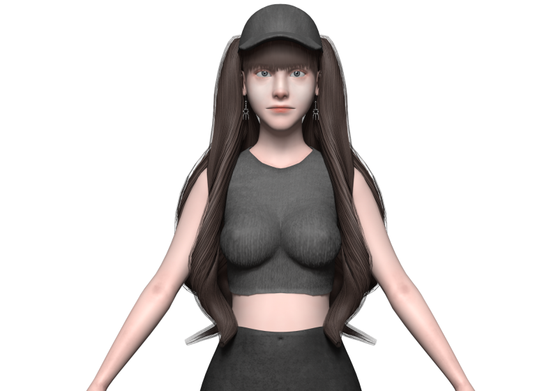 Cool basic woman V33000 3D Model .c4d .max .obj .3ds .fbx .stl .blend 