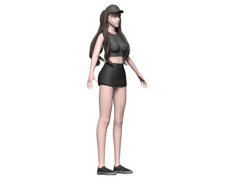 Cool basic woman V33000 3D Model