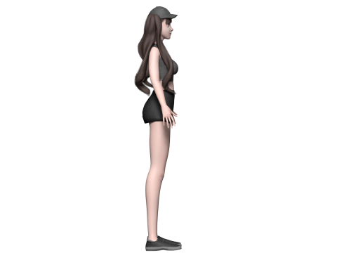 Cool basic woman V33000 3D Model