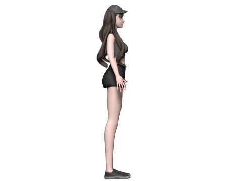 Cool basic woman V33000 3D Model