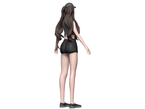 Cool basic woman V33000 3D Model