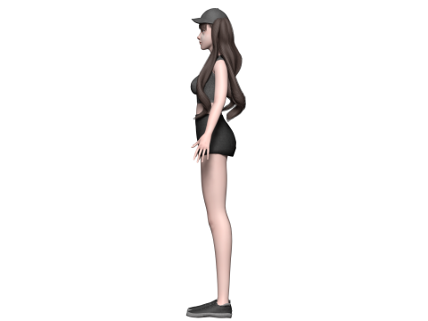 Cool basic woman V33000 3D Model