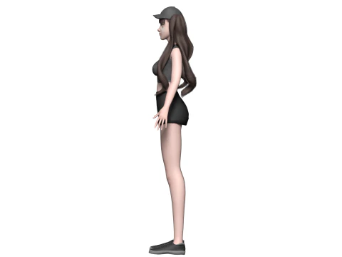 Cool basic woman V33000 3D Model