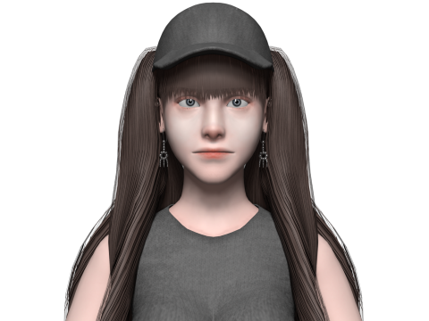 Cool basic woman V33000 3D Model