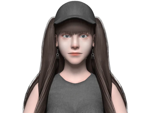 Cool basic woman V33000 3D Model