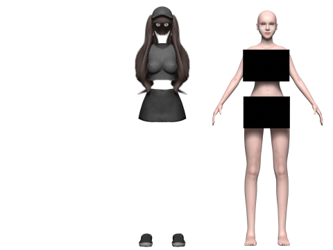 Cool basic woman V33000 3D Model