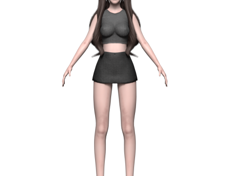 Cool basic woman V33000 3D Model