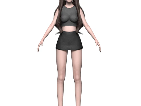 Cool basic woman V33000 3D Model