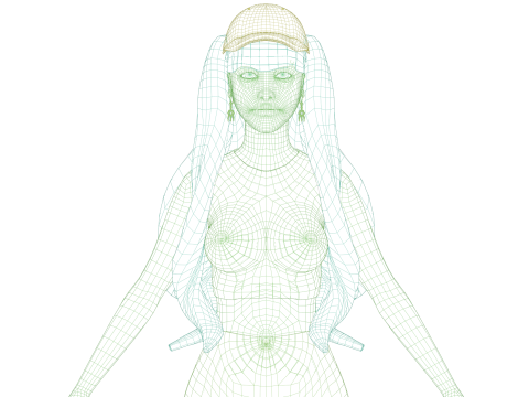 Cool basic woman V33000 3D Model
