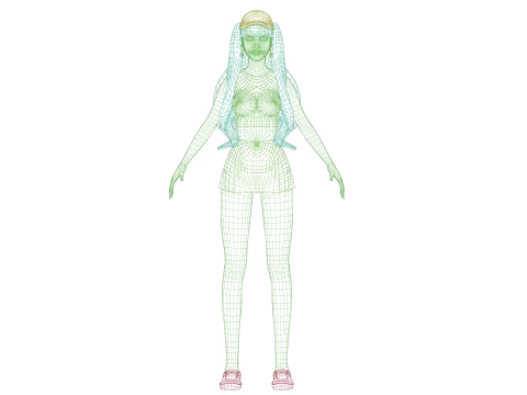 Cool basic woman V33000 3D Model