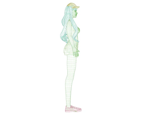 Cool basic woman V33000 3D Model