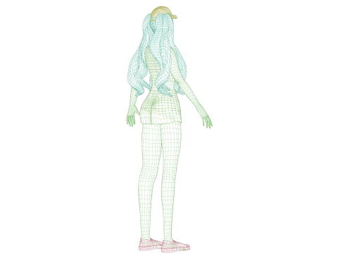 Cool basic woman V33000 3D Model
