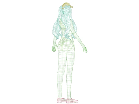 Cool basic woman V33000 3D Model