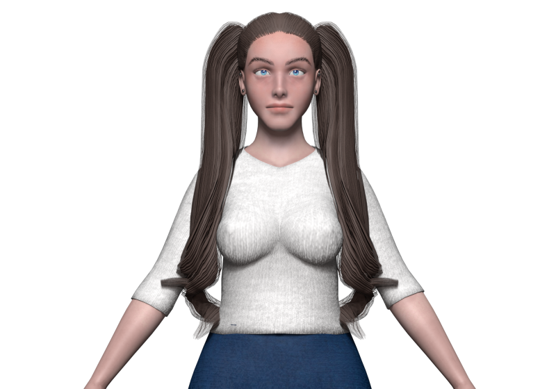 Pretty basic woman V28383 3D Model .c4d .max .obj .3ds .fbx .stl .blend 