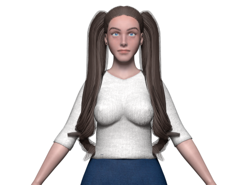 Pretty basic woman V28383 3D Model