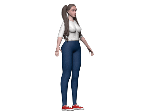 Pretty basic woman V28383 3D Model
