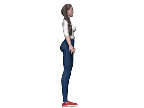 Pretty basic woman V28383 3D Model