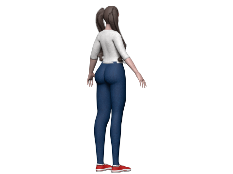 Pretty basic woman V28383 3D Model