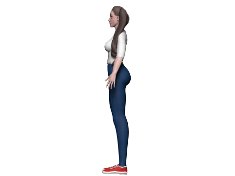 Pretty basic woman V28383 3D Model