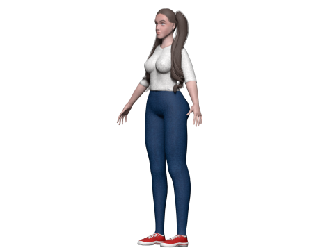 Pretty basic woman V28383 3D Model