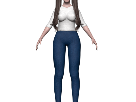 Pretty basic woman V28383 3D Model