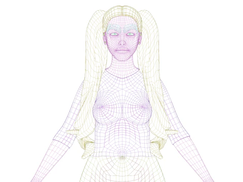 Pretty basic woman V28383 3D Model