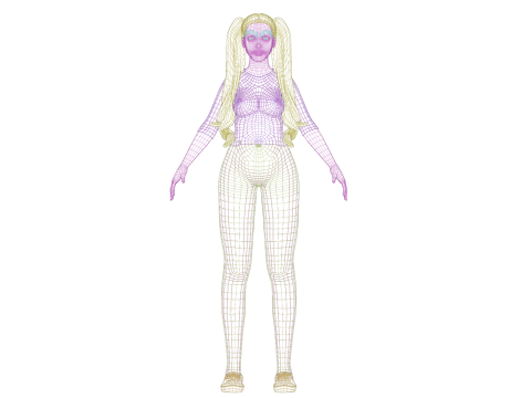 Pretty basic woman V28383 3D Model