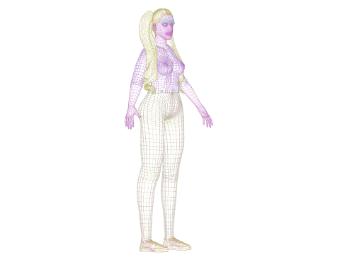 Pretty basic woman V28383 3D Model