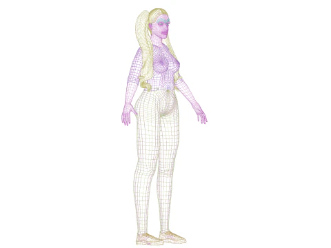 Pretty basic woman V28383 3D Model