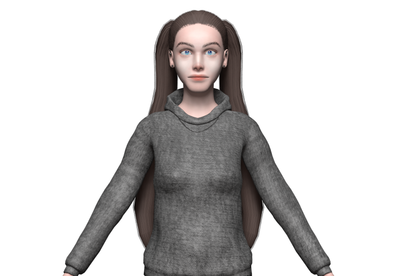 Standard basic woman V24125 3D 모델 .c4d .max .obj .3ds .fbx .stl .blend 